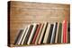 Old Books On A Wooden Shelf. No Labels, Blank Spine-donatas1205-Premier Image Canvas