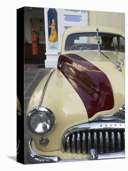 Old Buick Car in Front of Entrance to the City Palace Hotel, Old City, Udaipur, India-Eitan Simanor-Premier Image Canvas