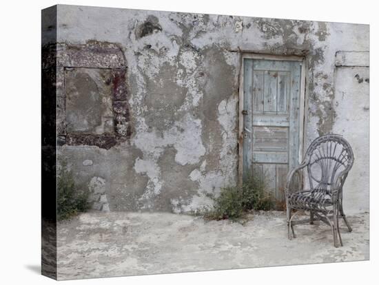 Old Building Chair and Doorway in Town of Oia, Santorini, Greece-Darrell Gulin-Premier Image Canvas