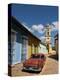 Old Classic Chevy on Cobblestone Street of Trinidad, Cuba-Bill Bachmann-Premier Image Canvas