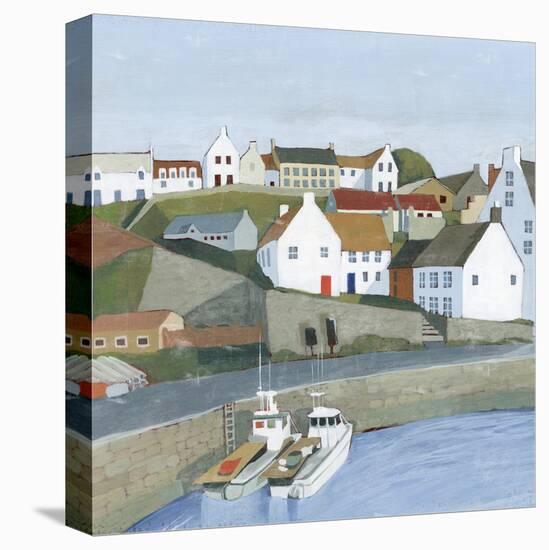 Old Coast Town I-Grace Popp-Stretched Canvas