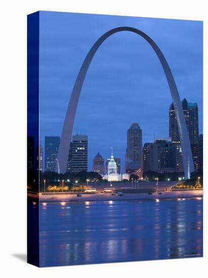 Old Courthouse and Gateway Arch, St. Louis, Missouri, USA-Walter Bibikow-Premier Image Canvas