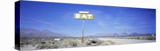 Old Diner Sign, Highway 395, California, USA-null-Premier Image Canvas