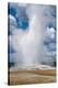 Old Faithful erupts Yellowstone-null-Stretched Canvas