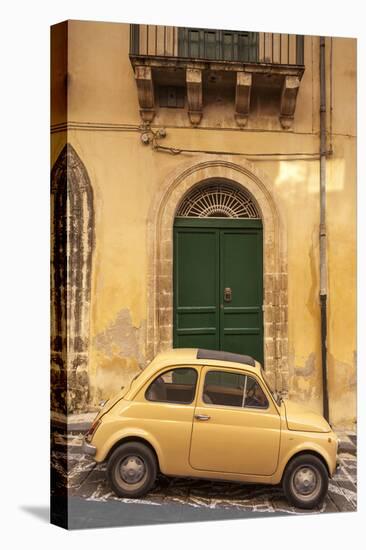 Old Fiat 500 parked in street, Noto, Sicily, Italy, Europe-John Miller-Premier Image Canvas