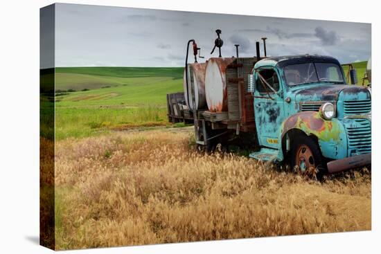 Old Field Fuel Truck with Multi Color Paint-null-Premier Image Canvas