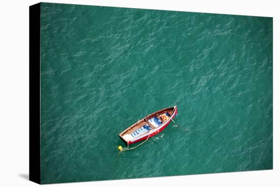 Old Fishing Boat at Anchor in Bay.-Terry Eggers-Premier Image Canvas