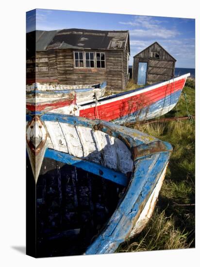 Old Fishing Boats and Delapidated Fishermens Huts, Beadnell, Northumberland, United Kingdom-Lee Frost-Premier Image Canvas