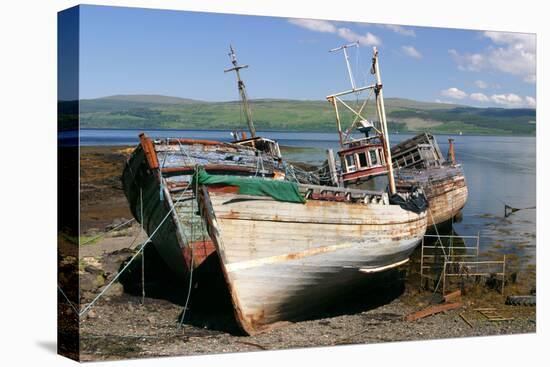 Old Fishing Boats, Near Salen, Mull, Argyll and Bute, Scotland-Peter Thompson-Premier Image Canvas