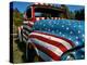 Old Ford Truck Painted with American Flag Pattern, Rockland, Maine, Usa-Bill Bachmann-Premier Image Canvas