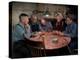 Old Gold Miners Play a Game of Poker at Twilight, Volcano Grocery Store, Volcano, California, 1948-Herbert Gehr-Premier Image Canvas