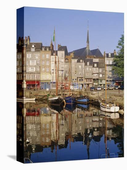 Old Harbour, St. Catherine's Quay and Spire of St. Catherine's Church Behind, Honfleur, France-Richard Ashworth-Premier Image Canvas