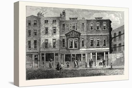 Old Houses in Fetter Lane West Side Near the Record Office from a Drawing by Shepherd 1853 London-null-Premier Image Canvas