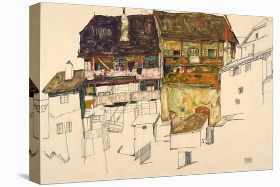 Old Houses in Krumau, 1914-Egon Schiele-Premier Image Canvas