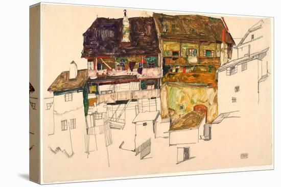 Old Houses in Krumau-Egon Schiele-Premier Image Canvas