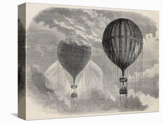Old Illustration Of A Strange Optical Phenomena During Aerostat Ascension In Paris, 15 April 1868-marzolino-Stretched Canvas