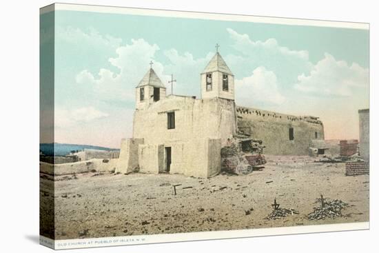 Old Isleta Church, New Mexico-null-Stretched Canvas