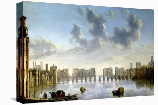 Old London Bridge-Claude de Jongh-Premier Image Canvas