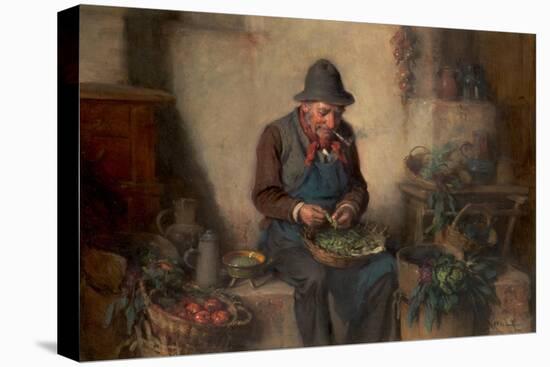Old Man Shelling Peas, C.1880-Hermann Kern-Premier Image Canvas
