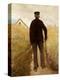 Old Man Walking in a Rye Field-Laurits Andersen Ring-Premier Image Canvas