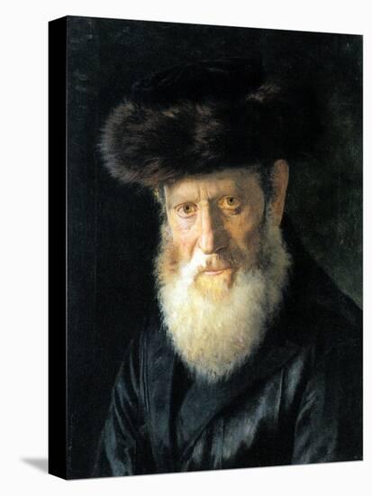 Old Man with Streimel-Isidor Kaufmann-Stretched Canvas