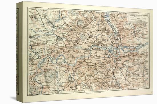 Old Map of London-null-Premier Image Canvas