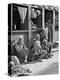 Old Men and Boys Outside a Cafe, Bhaktapur, Kathmandu Valley, Nepal-Don Smith-Premier Image Canvas