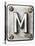 Old Metal Alphabet Letter M-donatas1205-Stretched Canvas