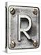 Old Metal Alphabet Letter R-donatas1205-Stretched Canvas