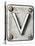 Old Metal Alphabet Letter V-donatas1205-Stretched Canvas