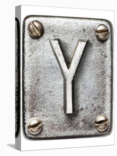 Old Metal Alphabet Letter Y-donatas1205-Stretched Canvas