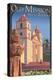 Old Mission - Santa Barbara, California-Lantern Press-Stretched Canvas