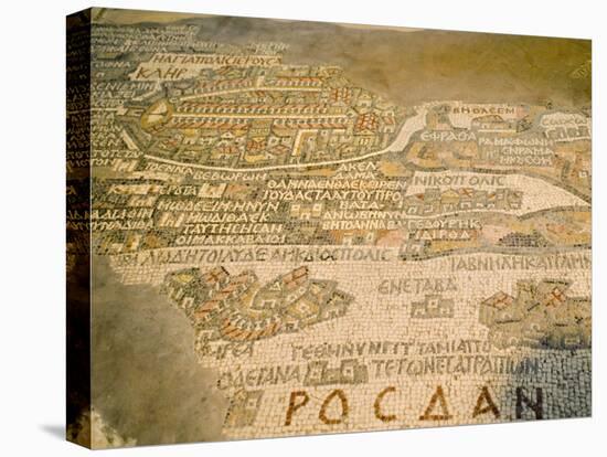 Old Mosaic Map of the World in St. Georges Church, Madaba, Jordan, Middle East-Richardson Rolf-Premier Image Canvas