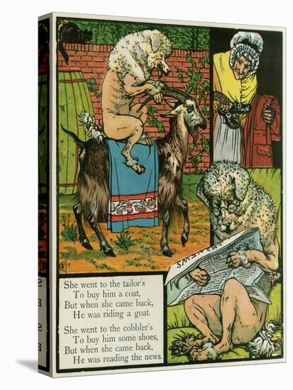 Old Mother Hubbard-Walter Crane-Stretched Canvas