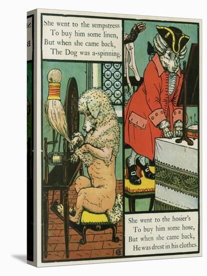 Old Mother Hubbard-Walter Crane-Stretched Canvas