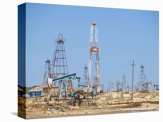 Old Oil Rigs at the Abseron Peninsula, Near Baku, Azerbaijan, Central Asia, Asia-Michael Runkel-Premier Image Canvas