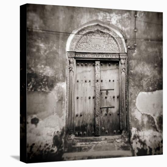 Old Omani Studded Timber Door, Stonetown, Zanzibar, Tanzania, East Africa-Lee Frost-Premier Image Canvas