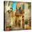 Old Pictorial Streets Of Greece - Artistic Picture-Maugli-l-Stretched Canvas