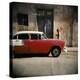 Old Red Car, Havana, Cuba, West Indies, Central America-Lee Frost-Premier Image Canvas