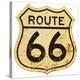 Old Rusty Route 66 Roadsign-null-Stretched Canvas