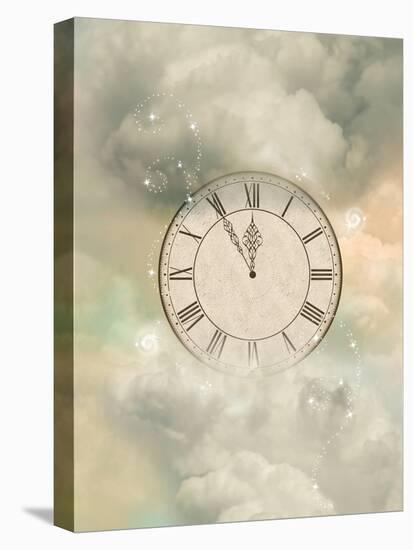 Old Sepia Clock-justdd-Stretched Canvas