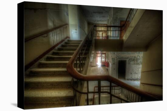 Old Stairway in Abandoned Building-Nathan Wright-Premier Image Canvas