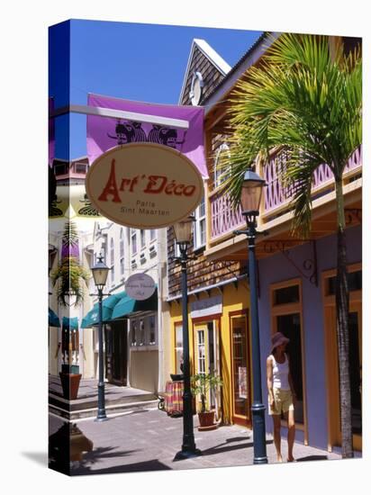 Old Street of Philipsburg, St. Martin, Caribbean-Greg Johnston-Premier Image Canvas