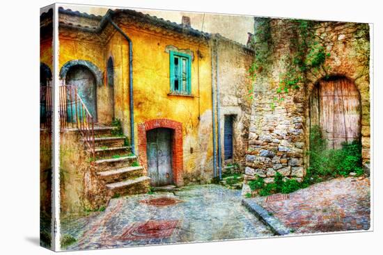 Old Streets of Medieval Villages of Italy, Artistic Picture-Maugli-l-Premier Image Canvas