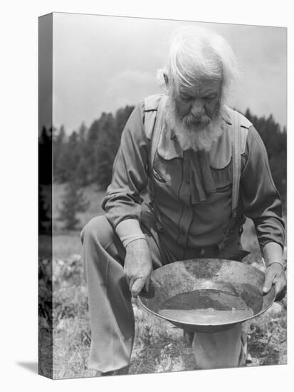 Old-Time Gold Prospector with Pan in Hands-Philip Gendreau-Premier Image Canvas