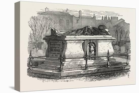 Old Tombs in Bunhill Fields Cemetery: John Bunyan's Tomb, 1869-null-Premier Image Canvas