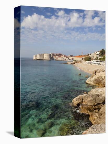 Old Town and Rocky Shoreline, Dubrovnik, Croatia, Europe-Martin Child-Premier Image Canvas