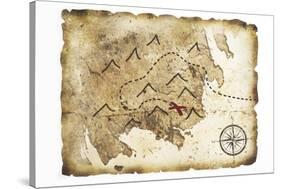 Old Treasure Map-TaiChesco-Stretched Canvas