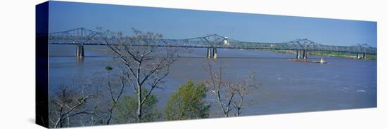 Old Vicksburg Bridge Crossing Ms River in Vicksburg, Ms to Louisiana-null-Stretched Canvas