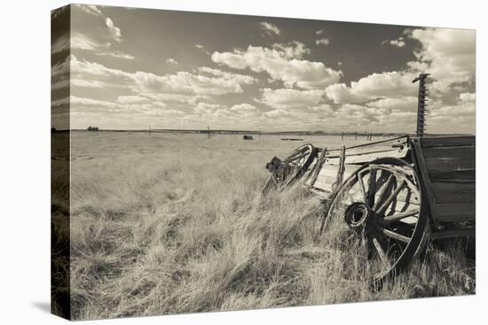 Old Wagon, Prairie Homestead, Cactus Flat, South Dakota, USA-Walter Bibikow-Premier Image Canvas